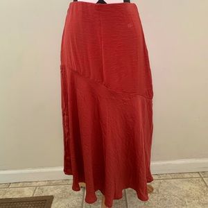 American Eagle Red High Waisted Maxi Skirt